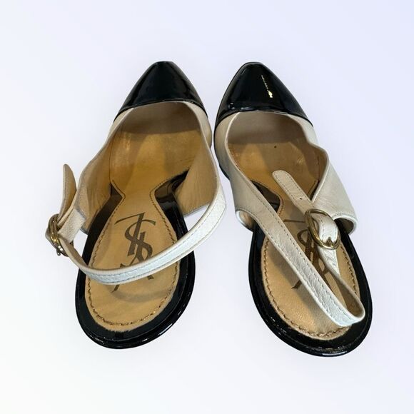 Yves Saint Laurent Leather Slingback Heels 38 - Picture 10 of 10